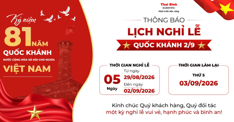 Thông báo lịch nghỉ lễ 2/9 của công ty TNHH Vật tư Khoa học Kỹ thuật Thái Bình